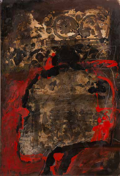 Guerrier ocre et rouge