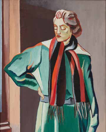 Étude, Femme à l’écharpe rouge